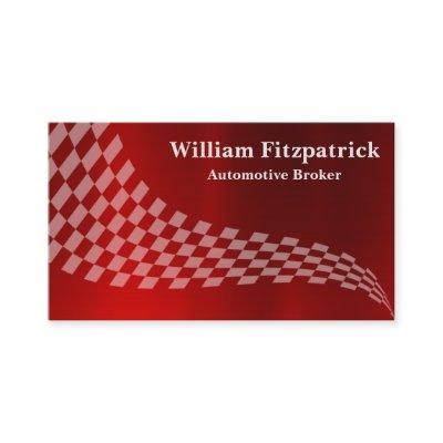 Men's Metallic Red White Racing Flag
