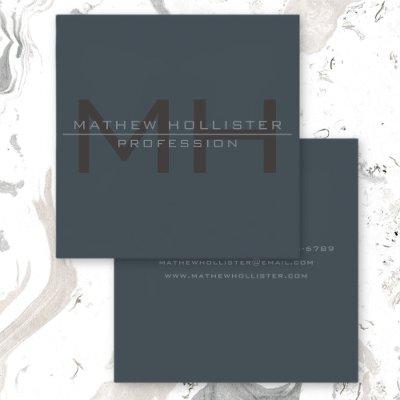 Men's Monogrammed, Deep and Muted Colors Square