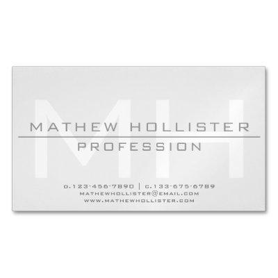 Men's Monogrammed, Grey  Magnet