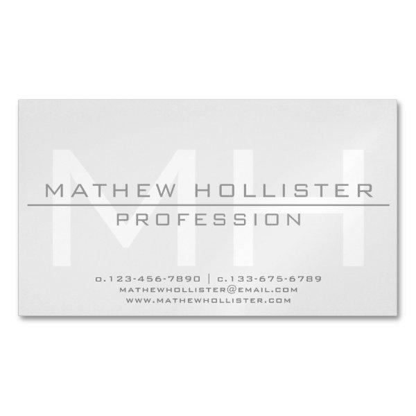 Men's Monogrammed, Grey  Magnet