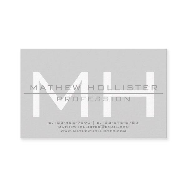 Men's Monogrammed, Grey  Magnet