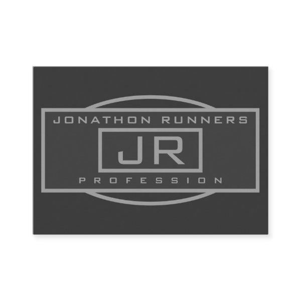 Men's Sporty Geometric Grey & Dark Greys Enclosure Card
