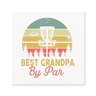 Mens Vintage Best Grandpa By Par Disc Golf Dad Fat Square