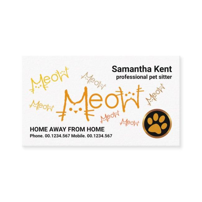 Meowing Orange Tabby Cat Pet Sitting Service