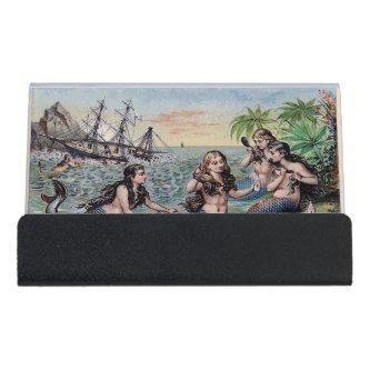 Mermaid Antique Magic Nautical Ocean Desk  Holder