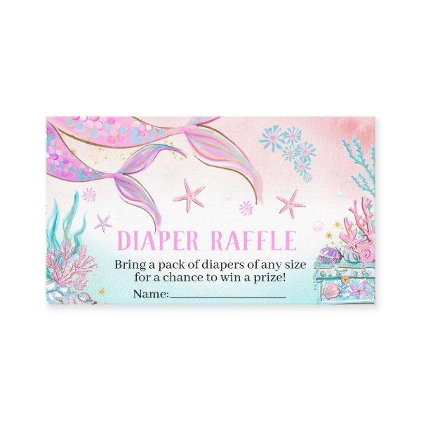 Mermaid Baby Shower Diaper Raffle