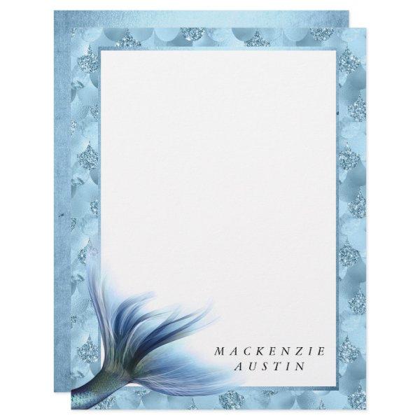 Mermaid Glam Tail | Dusty Ice Blue Luster Custom
