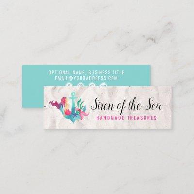 Mermaid on Anchor Nautical Watercolor Social Media Mini
