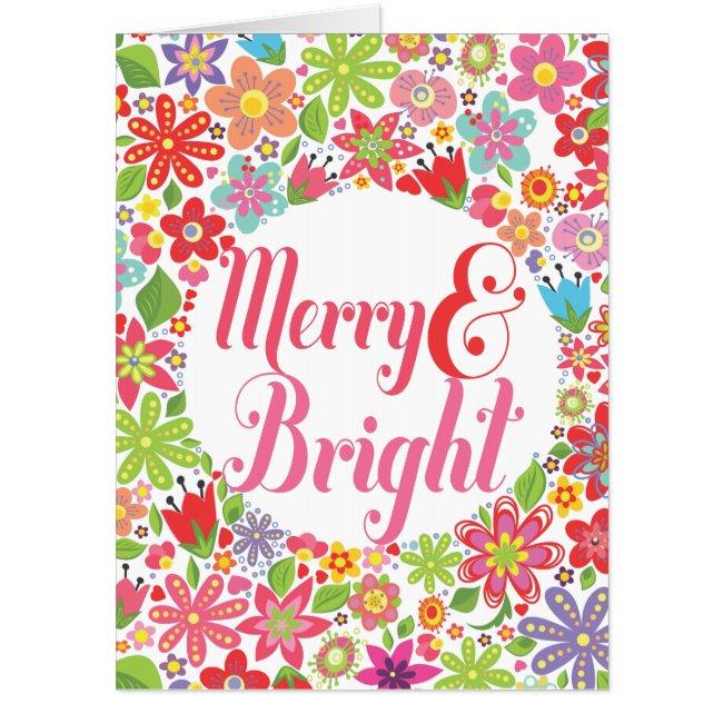 Merry and Bright Christmas Giant Greeting Card