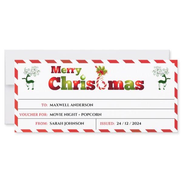 Merry Christmas Gift Voucher