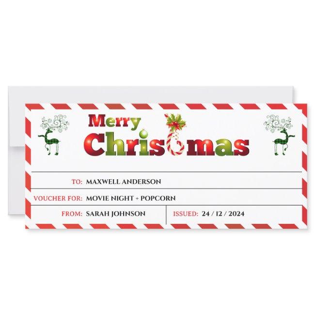 Merry Christmas Gift Voucher
