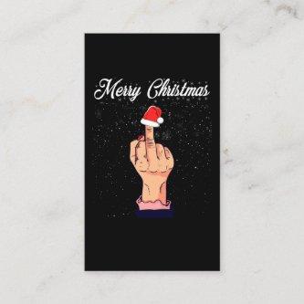 Merry Christmas Middle Finger Rude Xmas Ugly