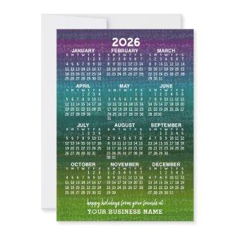 Merry Christmas Modern Abstract Calendar Holiday Card