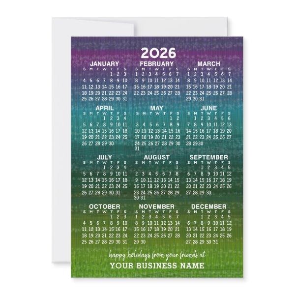 Merry Christmas Modern Abstract Calendar Holiday Card