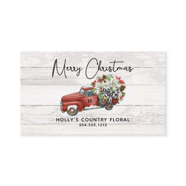 Merry Christmas Rustic Vintage Red Truck