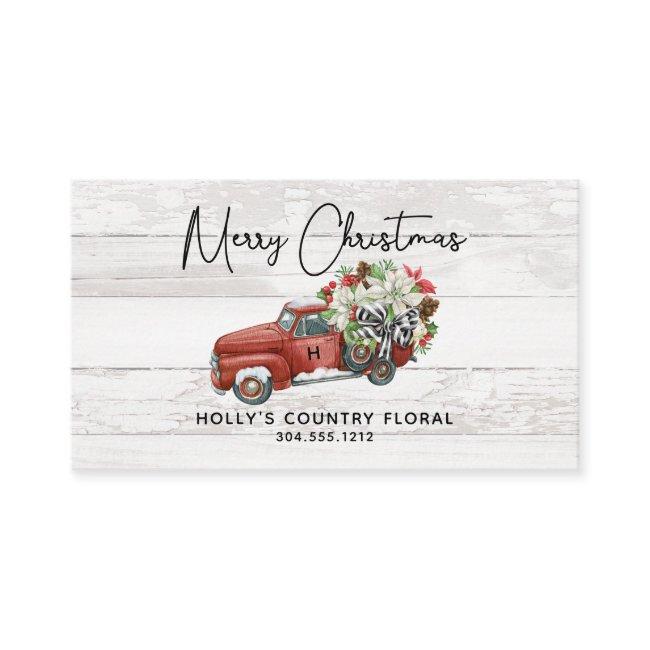 Merry Christmas Rustic Vintage Red Truck