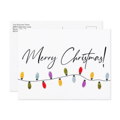 Merry Christmas Script Holiday Lights Corporate