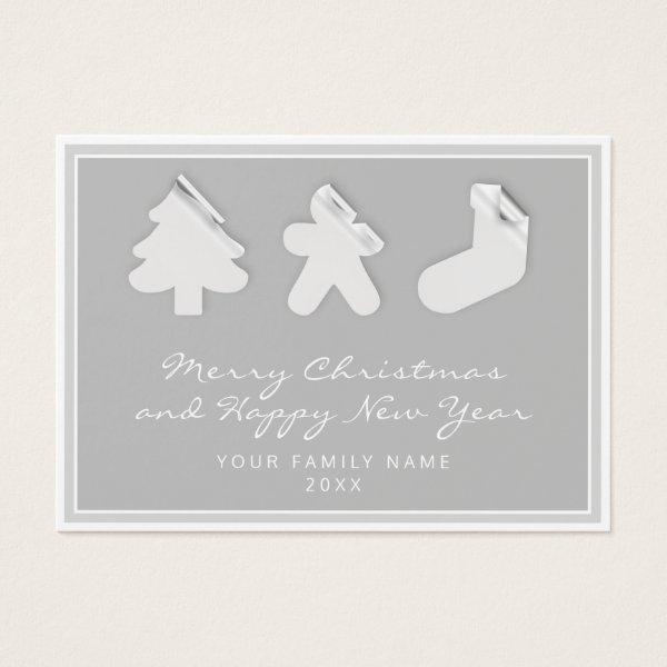 Merry Happy New Year Tree Gingerbread Socks Unique
