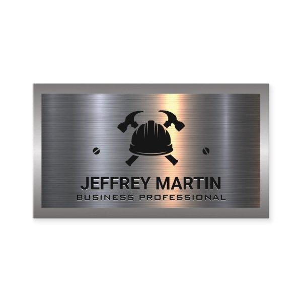 Metal Aluminum Silver | Hard Hat and Hammers