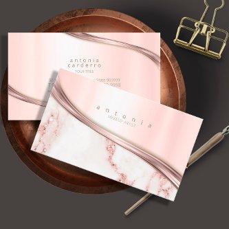 Metal and Marble Wave Rose Gold ID811