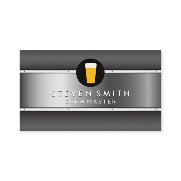Metal Background Beer Icon