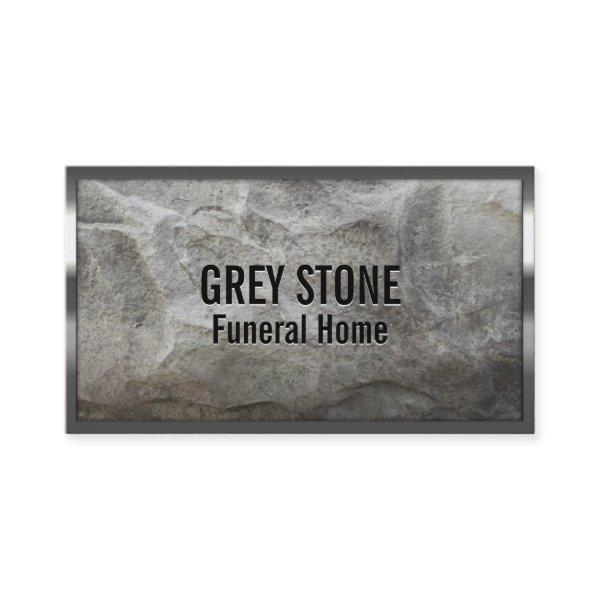 Metal Border Grey Stone Funeral Home