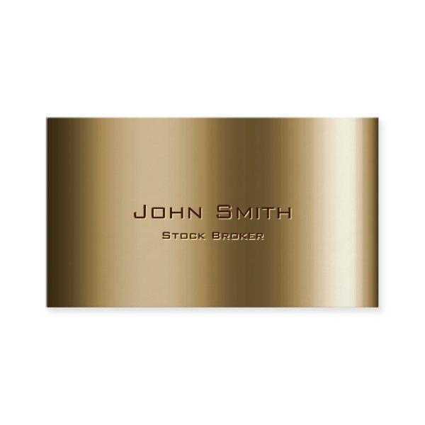 Metal Bronze Stock Broker