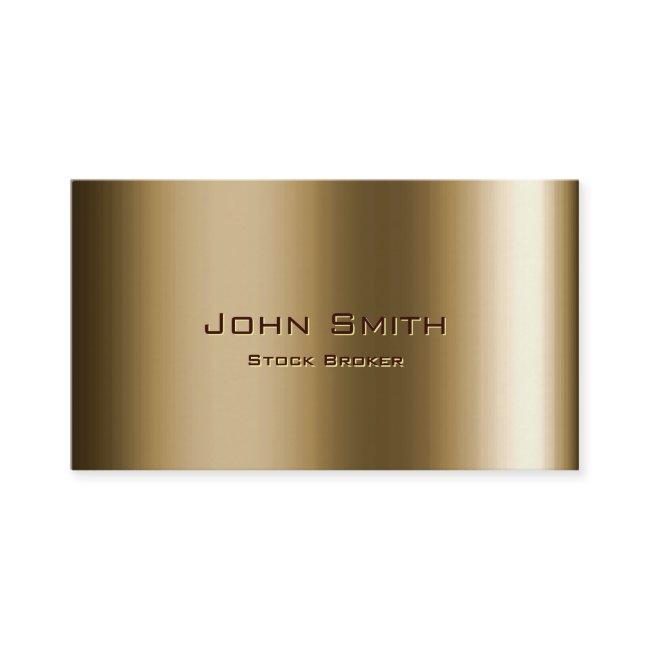 Metal Bronze Stock Broker