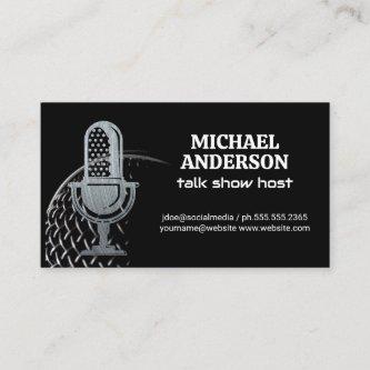 Metal Microphone Logo | Podcast Host