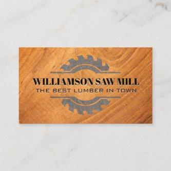 Metal Saw Logo | Wood Grain Cut