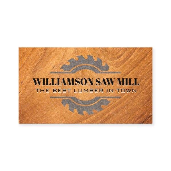 Metal Saw Logo | Wood Grain Cut