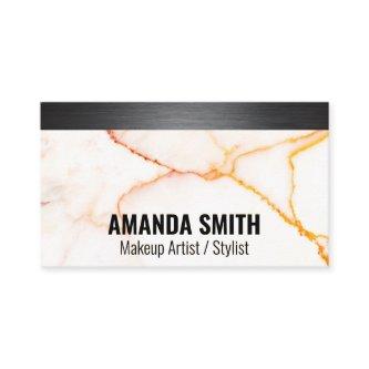 Metal Silver Brushed | White Marble Texture