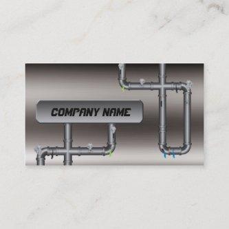 Metal Tubing Design Plumber Profile Card