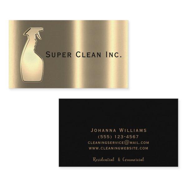 Metallic 3D Spray Bottle Luxury Cleaning Service