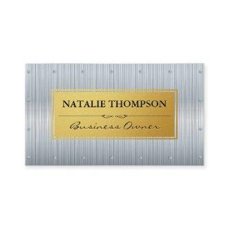 Metallic Aluminum | Rivets Gold Frame