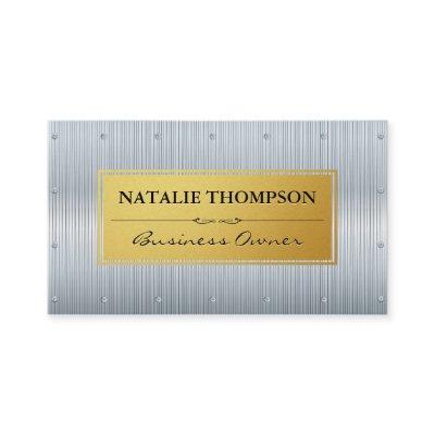 Metallic Aluminum | Rivets Gold Frame