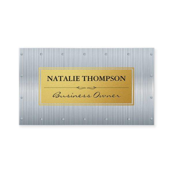 Metallic Aluminum | Rivets Gold Frame