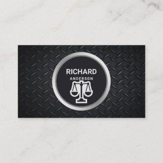 Metallic Black Steel Justice Scale Lawyer Attorney