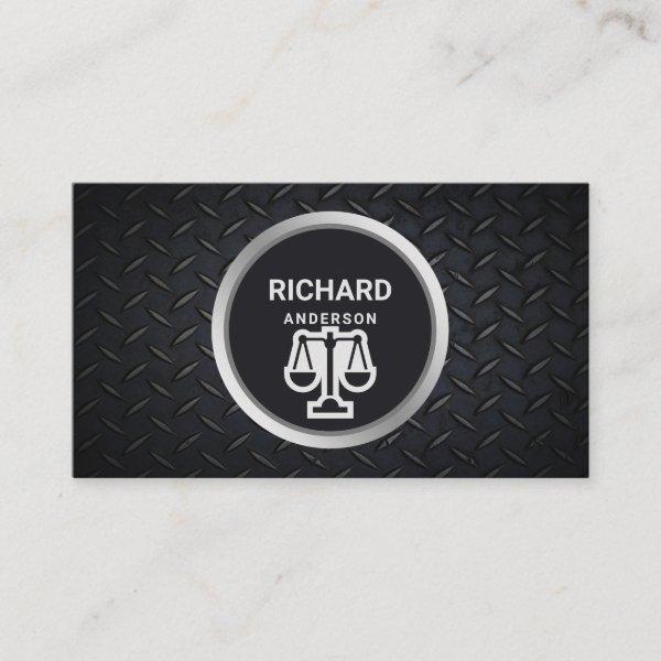 Metallic Black Steel Justice Scale Lawyer Attorney