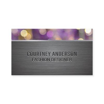 Metallic Brushed | Purple Bokeh Lights