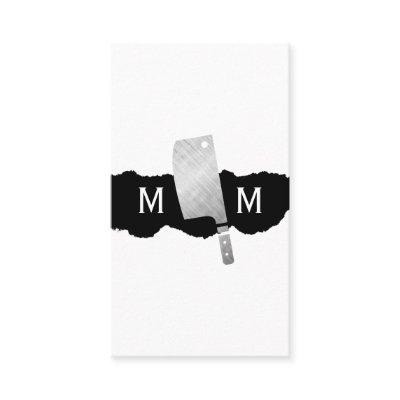 Metallic Butcher Knife Monogram