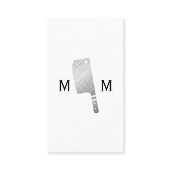 Metallic Butcher Knife Monogram