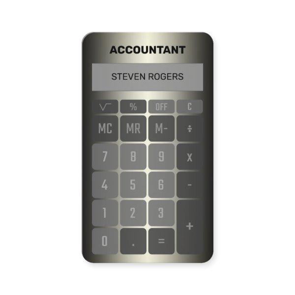 Metallic calculator faux looks