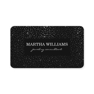 Metallic Dots Pattern Black