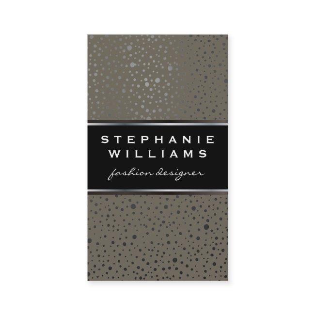 Metallic Dots Pattern Brown