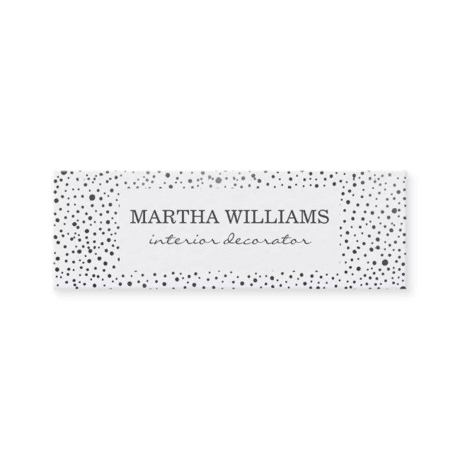 Metallic Dots Pattern White Mini