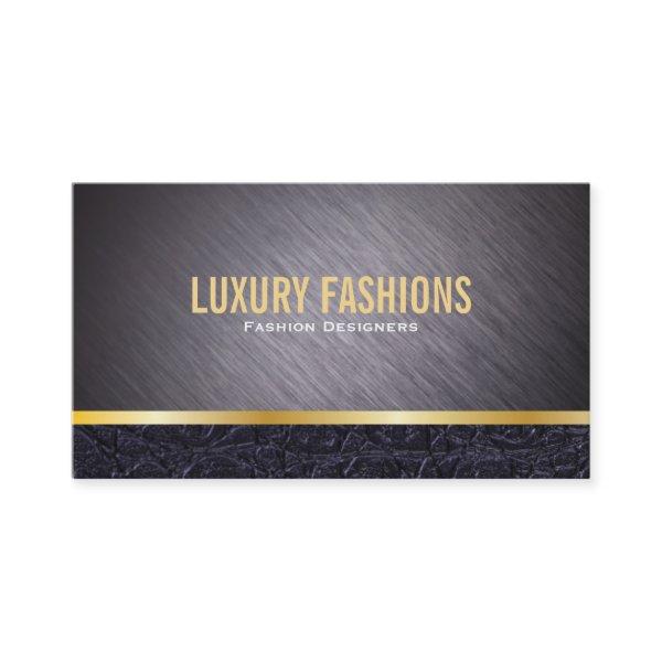 Metallic / Gold and Leather Trim