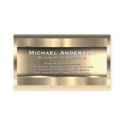 Metallic Gold Brushed | Gold Border
