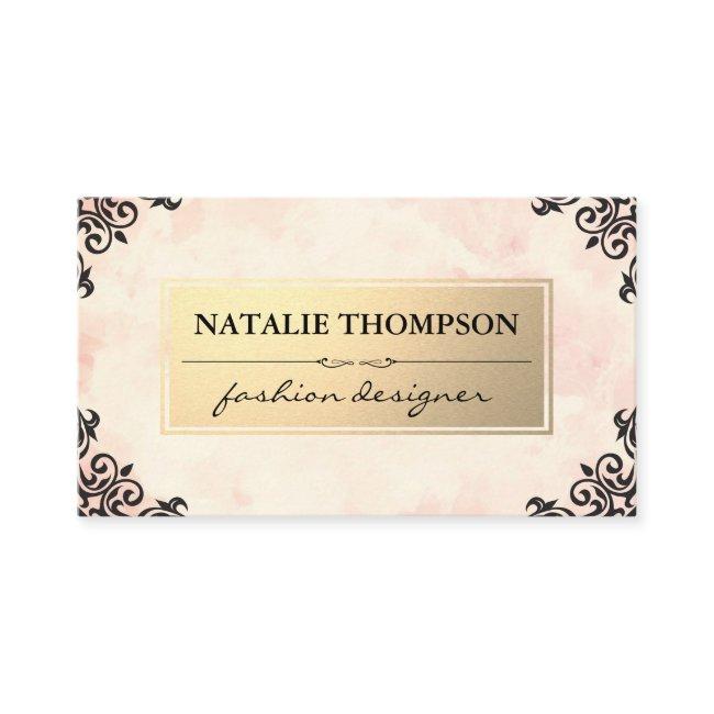 Metallic Gold / Pink / Ornate Accents