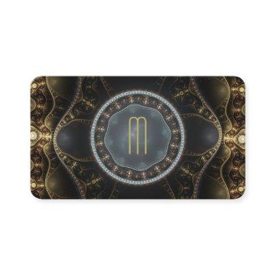 Metallic Ornate Steampunk Fractal Monogram
